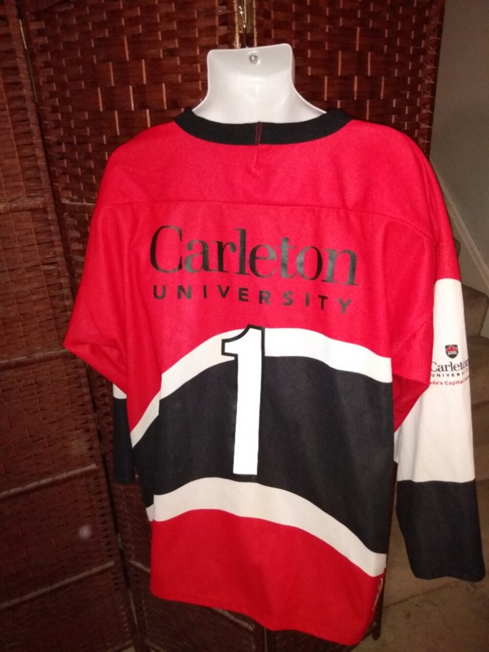 Vintage Carleton University Hockey Jersey Mens XL Ravens Ottawa - Picture 2 of 9